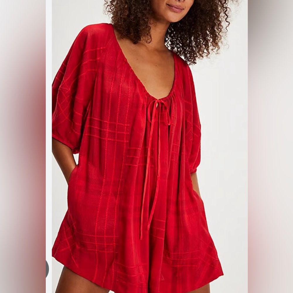 Free People Bop Around Playsuit Romper - S